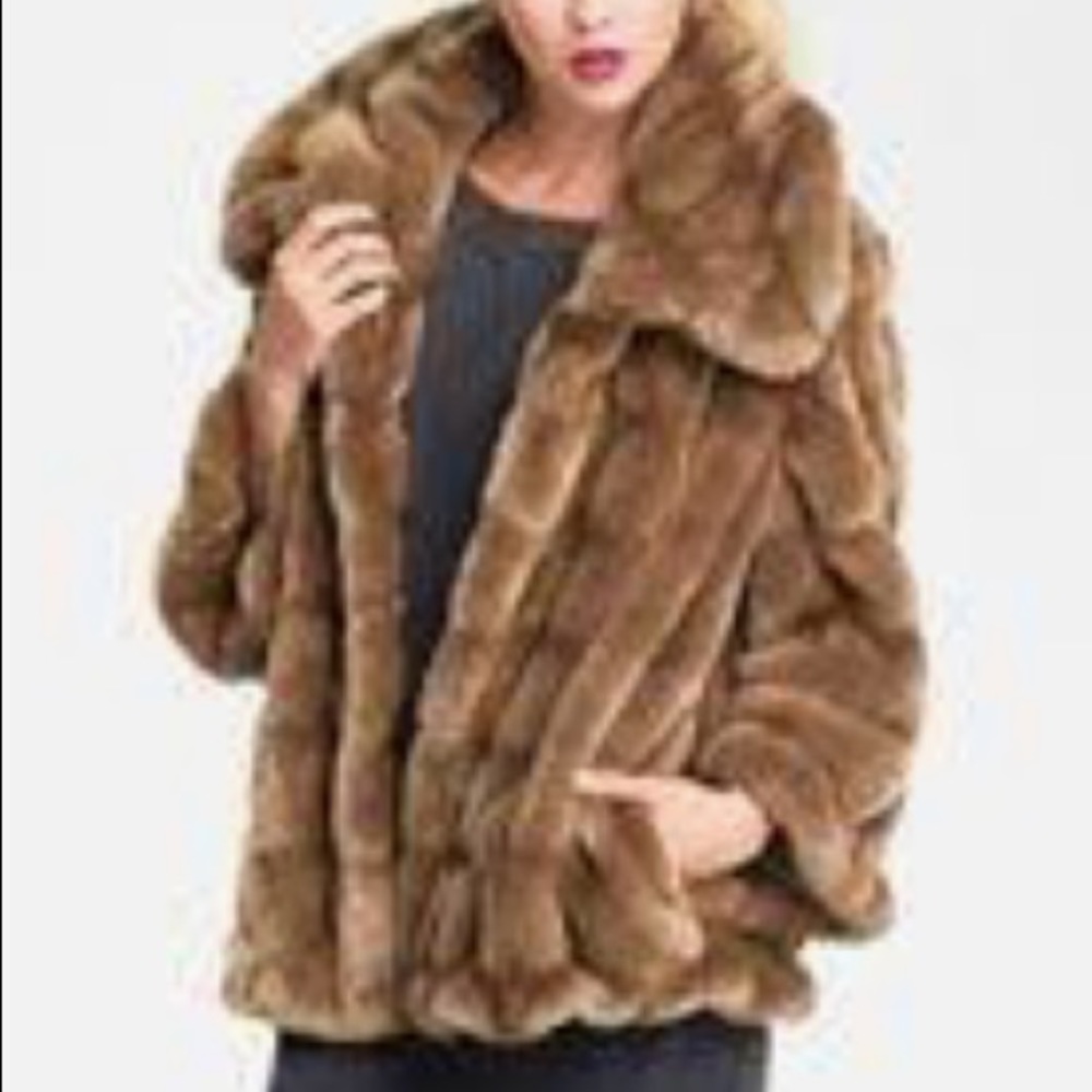 Elie Tahari faux fur coat